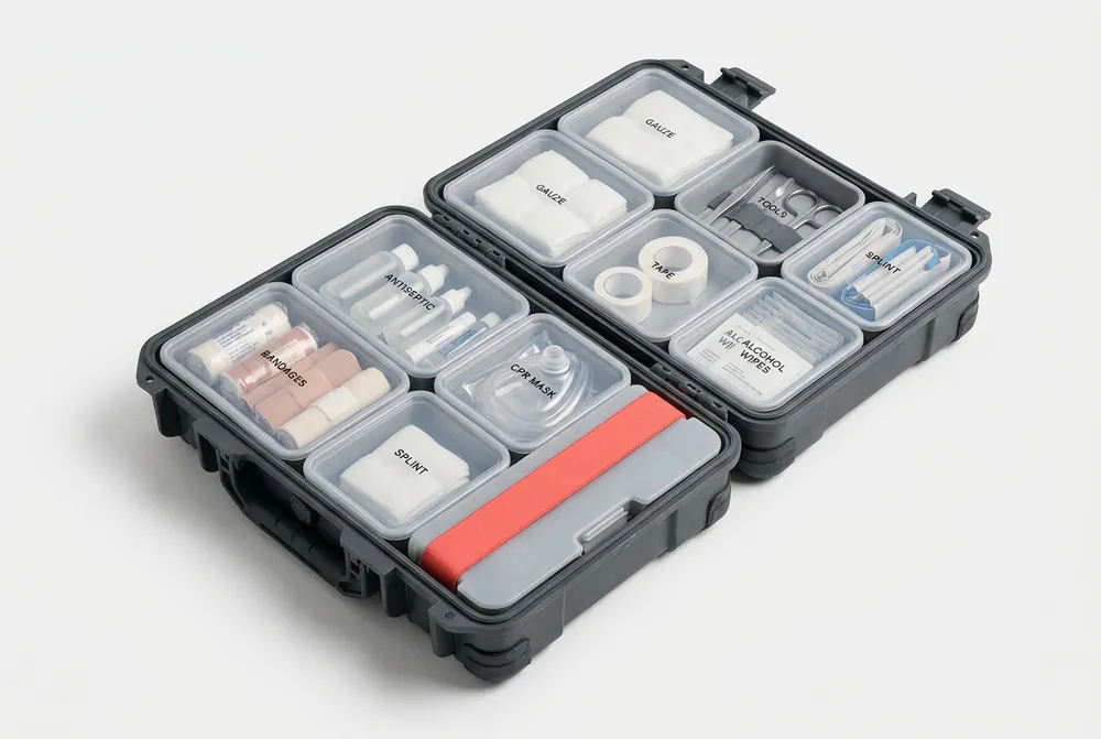 An all-in-one mobile emergency medical kit