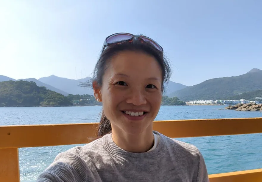 Dr Andrea Liu, in the field